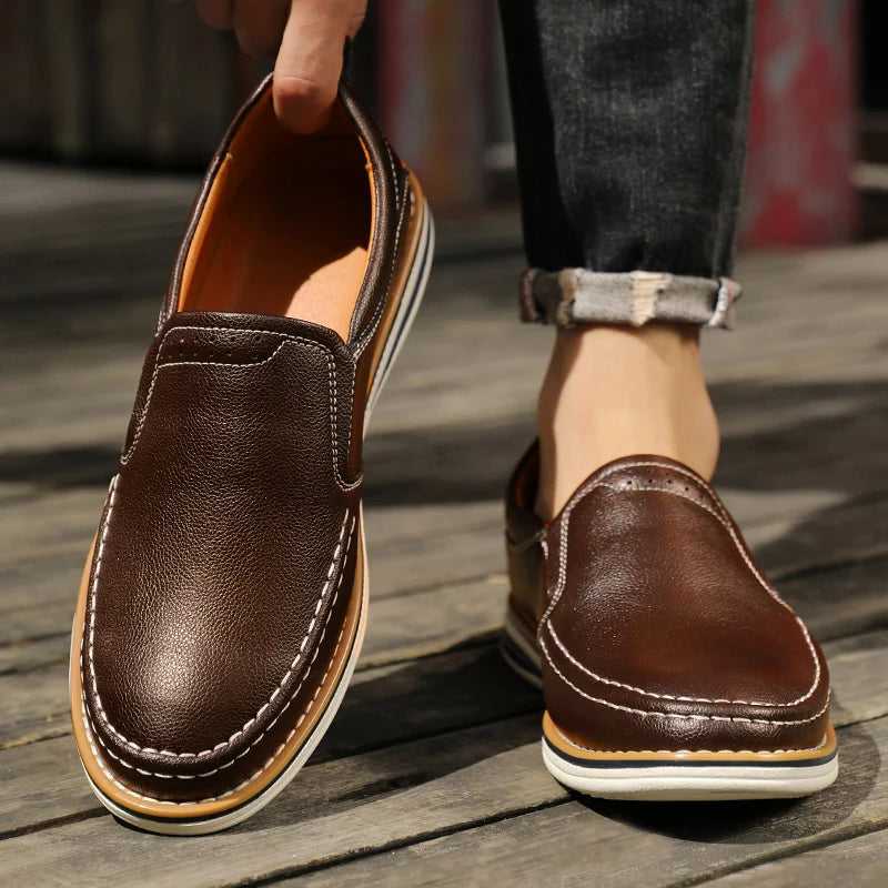 Alvoro Genuine Leather Loafers