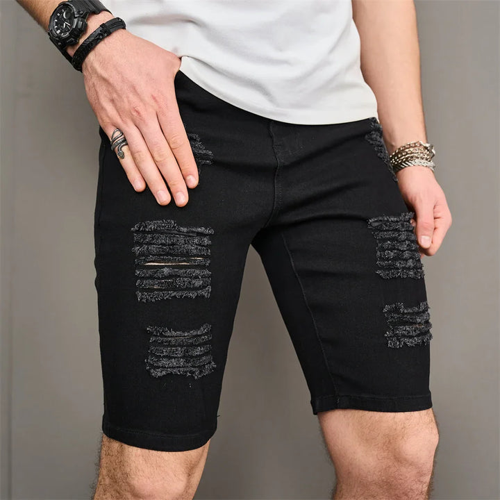 Men's Distressed Denim Shorts