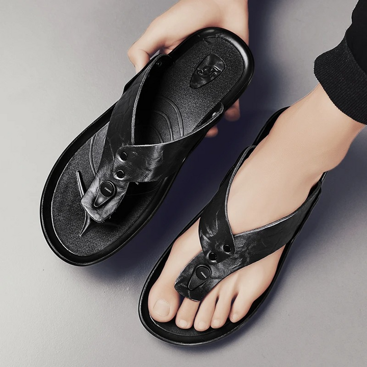 Arvento Italian Leather Slides