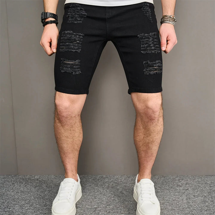 Men's Distressed Denim Shorts